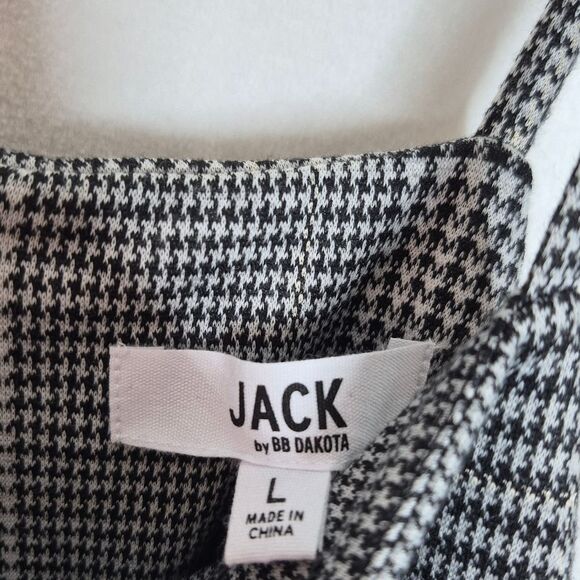 Jack By BB Dakota Black and White Checkered Dress Size Large - Picture 6 of 12
